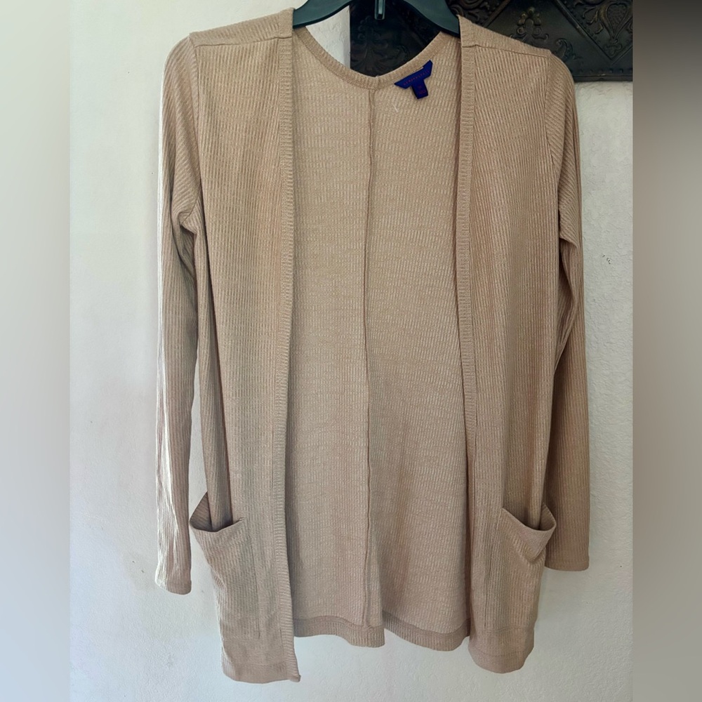 Aeropostale Beige Ribbed Knit cardigan